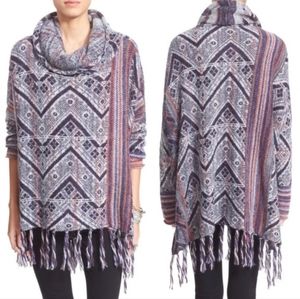 Free people be the one fringe poncho XS